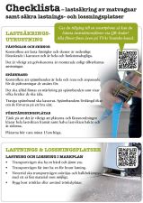 Transporter av matvagnar - Checklista lastsäkring.